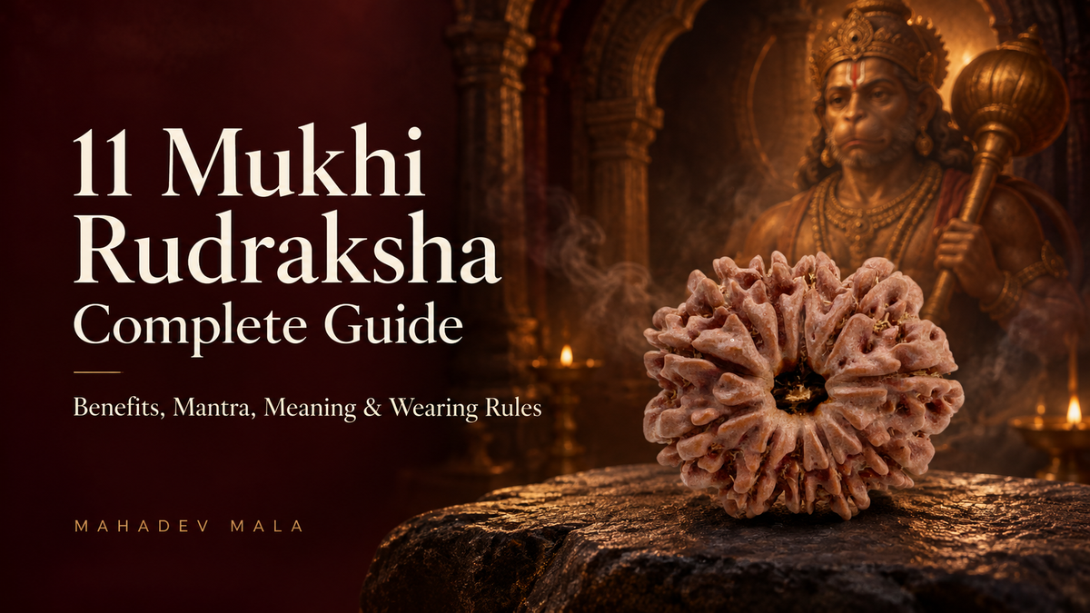11 Mukhi Rudraksha with Lord Hanuman