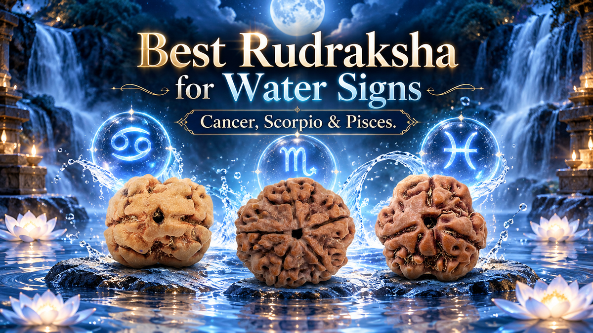 2 Mukhi, 3 Mukhi and 5 Mukhi Rudraksha for Cancer, Scorpio and Pisces Water signs